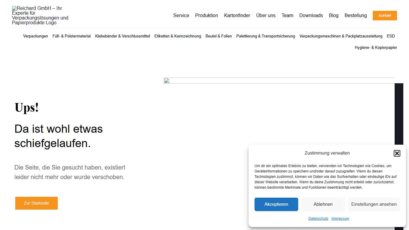 Seite nicht gefunden – Reichard GmbH – Ihr Experte für Verpackungslösungen und Papierprodukte
